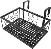 Toyvian Railing Hanging Storage Rack for Flower Pots Wall Mounted Balcony Planter Holder Design for Use for Succulents Flowers