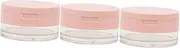 Mikinona 3pcs Powder Holder Portable Makeup Organizer Makeup Powder Puffs Powder Container Compact Powder Makeup Case Reusable Container Loose Powder Case with Sifter Powder Puff Case Pink