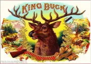 King Buck Deer Smoke Vintage Cigar Tobacco Box Crate Inner Label Print
