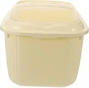HOUDERCO Rice Storage Container Airtight Food Storage for Rice Flour and Grains Sealed Grain Box with Clear Window Capacity for Kitchen Organization