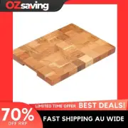 Chopping Board Solid Acacia Wood 40x30x3.8 cm Kitchen Cooking Unique 6571