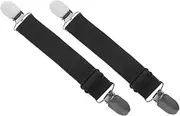 WESIEVYA Versatile Elastic Cuffs for Pants 2pcs Boot Strap Clips Adjustable Straps Clamps for All Gender Use