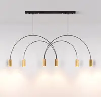 在飛比找松果購物優惠-燈具 吊燈 6頭 裝飾燈 書房燈 極簡設計師吊燈 北歐燈 吧
