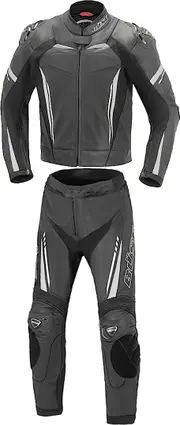 Büse Imola Two Piece Motorcycle Leather Suit, black-white, Size 60 for Men Black White