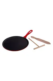 Le Creuset Cast Iron Crepe Pan, Rateau & Spatula Set