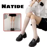 NATIDE-STORE 白色/黑色動態夏季時尚女式及膝襪 BH008