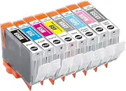 ExtraPrint 8 Pack Compatible Replacement for Canon CLI-65 CLI65 Ink Cartridges Combo [1BK,1C,1M,1Y,1GY,1PC,1PM,1LGY] for PIXMA PRO200 PRO-200 Inkjet Printer