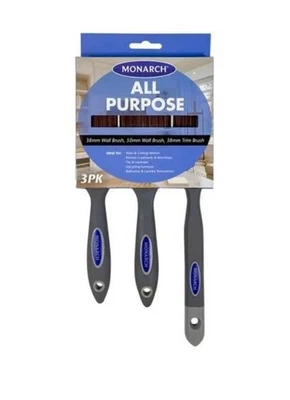 NEW Monarch 3-Piece All Purpose Project Brush Pack -Suitable for all paint types