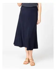 [Fella Hamilton] Hush Flared Midi Skirt in Blue