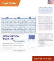2024-2026 Calendars with Checkbook Registers - 12 Essential Transaction Logs
