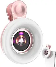 Macro Fill Flash Light with Mini Clip - Phone Camera Lens | Camera Lens for Phones, Selfie Light for Social Media, Vlogging Equipment, Conference Video Calls, Mobile Photography Accessory