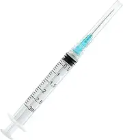 DAWNFLOWER 25 Pack 3ml Lab Tools Syringe with 23 Gauge 1 Inch，Individually Wrapped