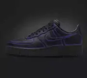 Custom Nike Air Force 1 Black Shoes 'Grape Purple Cartoon Outline' Mens Womens