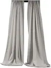 Polyester Poplin Backdrop Drapes Curtain Panel / Room Divider 2 Panels Silver
