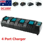 DC18SF 4-Port Charger for Makita Lithium Battery With USB Fireproof material