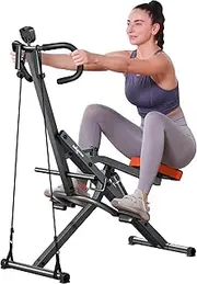BODY RHYTHM Squat Machine for Home Gym, Squat Assist Trainer, Rowing Machine for Full Body Workout, 220 LBS Loading Capacity