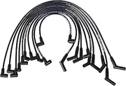 RLP Silicone Spark Plug Wires Set Black With Two Coil Wires 8.0mm Replacement for SBF Small Block Ford Valve Cover Wires 221 255 260 289 302 351W Fits HEI Distributor Caps