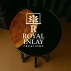 18" Black Resin & Wood Round Table | Modern Half-N-Half Coffee Table