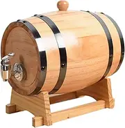Wine Barrel 3L Whiskey Barrel with Tap ＆ Stand Oak Barrels for Aging Whiskey Wooden Dispenser Coffee Bar Decorations for Spirits Liquors Beer Display and Storage