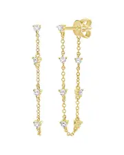 Sabrina Designs 14K 0.42 ct. tw. Diamond Chain Dangle Earrings