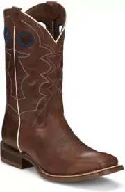 Nocona Men's NB5536 11" Brown Square Toe Western Mid-Calf Boots, Size 10.5 D