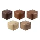 Footstool 45cmx45cm Cushion Cover PU Leather Backside Invisible Zipper for