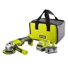 Ryobi R18AG-0 Angle Grinder Battery 18V ONE+ 115mm 7500 rpm Kit 4.0Ah