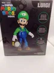 Official Super Mario Bros Movie Toy 2023 Luigi 5" Action Figure Jakks Pacific