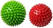 Therapist’s Choice® Pack of 2 Spiky Massage Balls, Hard & Soft Combo, Stress Reflexology, Porcupine Sensory Ball Set