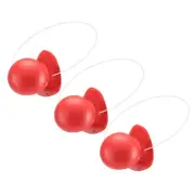 3Pcs Red Clown Nose Honking Squeaking Clown Nose with Elastic Rope for4429