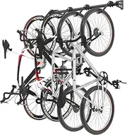 [Fleximounts] Bike Storage Rack, Heavy-Duty 4-Bike Wall Mount Hanger for Home & Garage, Holds Up to 90KG