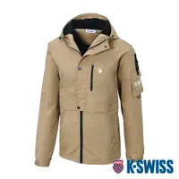 在飛比找蝦皮商城優惠-K-SWISS Windbreaker 刷毛防風外套-男-棕