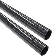 2pcs 500mm Carbon Fiber Tube Glossy Plain 3K Roll Wrapped Pipe 8mm OD x 6mm ID