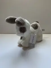 Carters Plush White Grey Bunny Rabbit Spots 9" Stuffed 2017 Lovey 67297 T17
