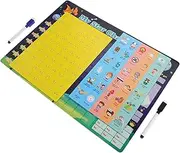 ARTIBETTER Magnetic Behavior Chart for Reward System for Behavior Bedtime Routine Chart Daily Schedule Board with Stars Easy Attachment for Refrigerators