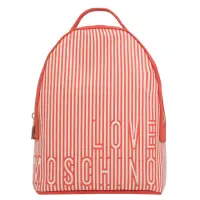 在飛比找momo購物網優惠-【MOSCHINO】LOVE MOSCHINO 條紋帆布拼接