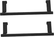 Ciieeo 2pcs Over Door Towel Hanger: Stainless Steel Single Rod Towel Rack Space Saving Towel Holder for Bathroom Kitchen Cabinets