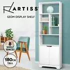 180cm Bookcase Display Shelf Storage Cabinet open/closed 8 shelves Display Shelf