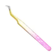 Women Durable Phoenix Eyelash Extension Tweezers for Vacation Rose Red Gold Tone