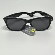 Solar Accents HUGO 100% UVA UVB Lens Protection Retro Square Black Sunglasses