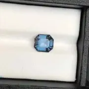 Natural 2.95 Carat Blue Spinel Faceted Octagon Loose Gemstone