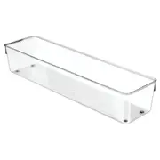 iDesign Linus 40x10cm Kitchen Drawer Organiser Home/Office Storage Tray Clear