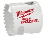 Milwaukee HOLEDOZER BI-METAL COBALT HOLESAW Rip Guard- 24mm, 25mm, 27mm Or 29mm