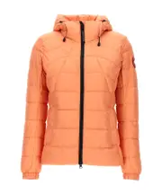 Canada Goose Logo Patch Hooded Padded Jacket XS Pink