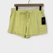 Volcom Women’s Size Small Yellow Stripe Sunday Strut Pull On Casual Shorts New
