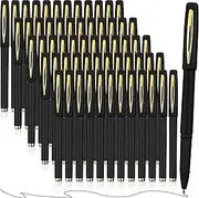 Outus 60 Pcs Black Gel Ink Pens Rollerball Pens Bulk 0.5mm Black Pen Bulk Ultra Fine Point Roller Ball Pens Gel Pens for Office, School, Writing, Taking Notes, Sketching