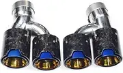 Compatible For BMW 5 Series G30 G31 2018 To 2023 Exhaust tip Upgrade Forged Carbon Fiber Logo Black Muffler Tip Nozzle(Carbon fiber 8)