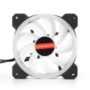 RGB Air Cooling Fan 12cm Desktop Computer Chassis Cooling Fan Colorful Color Changing Aurora Solar Eclipse Silent Fan
