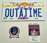Back to the Future OUTATIME Dual Signed License Plate Fox/Lloyd Beckett & JSA