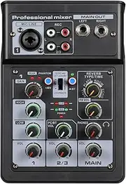 Labymos 3 Channel o Mixer BT Digital Stereo Sound d Console System DSP Scene Effect with Track Record Soundcard OTG Function XLR RCA Input for DJ Studio Live Streaming